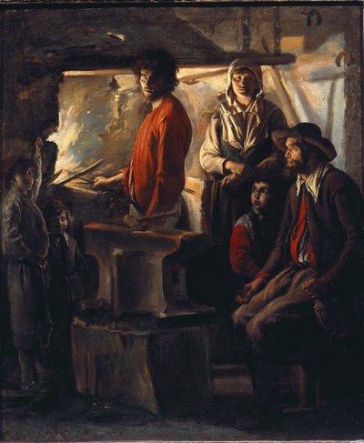 Le forgeron à sa forge - Louis le Nain