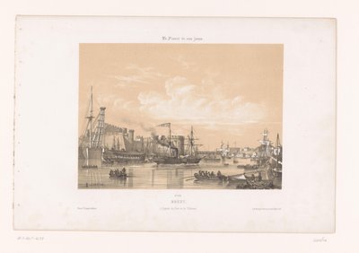 Vue du port et du château de Brest - Louis Le Breton