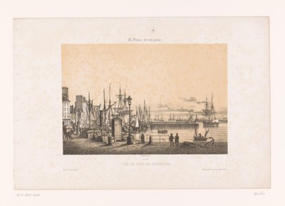 Vue du port de Cherbourg - Louis Le Breton