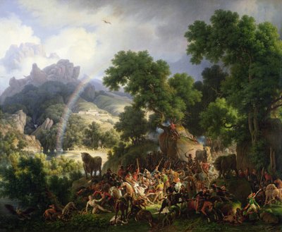 Le général Lejeune, capturé et dépouillé par des troupes de guérilla espagnoles, est sauvé par Don Juan Padalea (