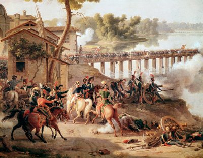 Napoléon Bonaparte donnant des ordres pendant la bataille de Lodi - Louis Lejeune