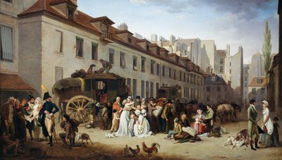 Arrivée de la diligence dans la cour des Messageries - Louis Leopold Boilly