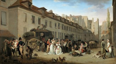 Arrivée de la diligence dans la cour des Messageries - Louis Leopold Boilly