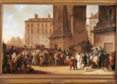 Départ des recrues à la Porte Saint Denis à Paris pour combattre dans les guerres napoléoniennes - Louis Leopold Boilly