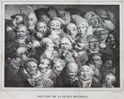 Groupe de trente-cinq têtes - Louis Leopold Boilly