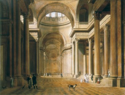 Intérieur du Panthéon à Paris. Peinture de Louis Leopold BOILLY - Louis Leopold Boilly