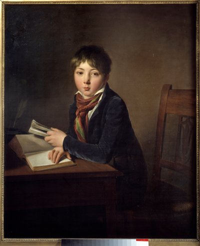 Jules Boilly (1796-1874) enfant avec un livre en main - Louis Leopold Boilly