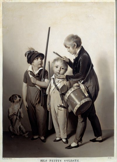 Mes petits soldats. Gravure de Louis Léopold Boilly (1761-1845) - Louis Leopold Boilly