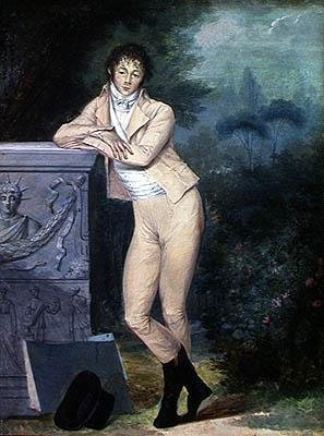 Autoportrait dans un jardin - Louis Leopold Boilly