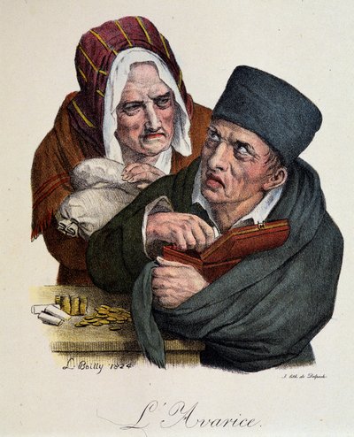 Les sept péchés capitaux : Avarice par Boilly - Louis Leopold Boilly