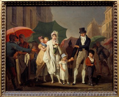 Les bourgeois sous la pluie - Louis Leopold Boilly
