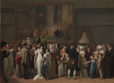 Le public regardant le "Couronnement" de David au Louvre - Louis Leopold Boilly