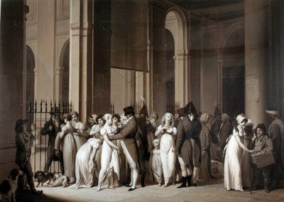 Les galeries du Palais Royal. Dessin de Louis Léopold Boilly (1761 - 1845) - Louis Leopold Boilly