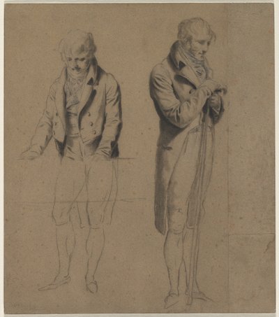 Deux figures debout (étude pour Une partie de billard) - Louis Leopold Boilly