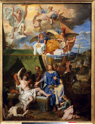 Thaumaturgie: Roi Louis IX (Saint Louis) guérissant les écrouelles - Louis Licherie de Beurie