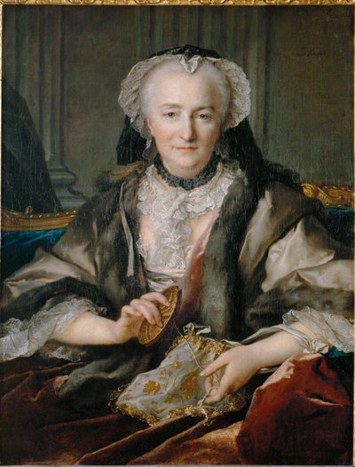 Mme Dange fait des noeuds - Mme. Dange brodant ... - Louis M. Tocque