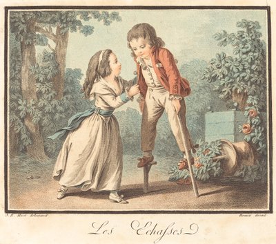 Les Échasses, vers 1790 - Louis Marin Bonnet