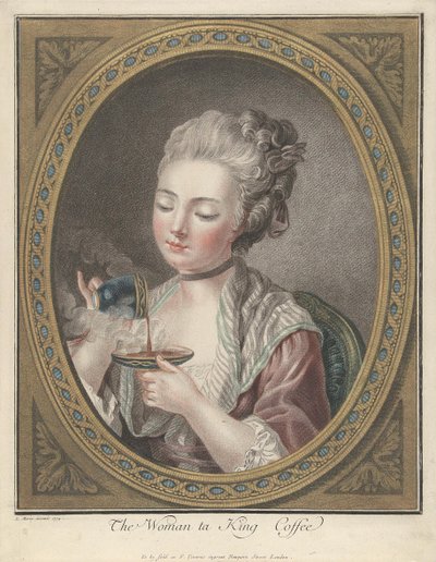 Femme prenant un café - Louis Marin Bonnet