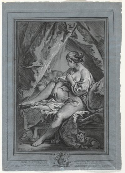 Jeune femme assise sur un lit, 1764-1767 - Louis Marin Bonnet