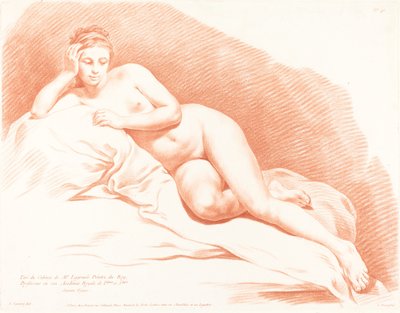 Femme nue allongée - Louis Marin Bonnet after Louis Jean François Lagrenée