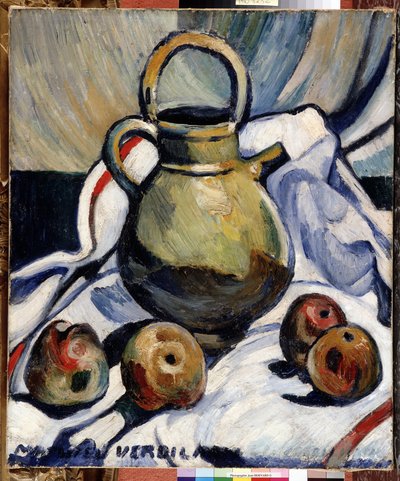 Nature morte avec pichet et pommes - Louis Mathieu Verdilhan