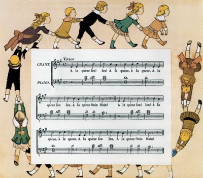 Partition et illustration de la chanson pour enfants 