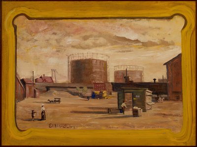 Réservoirs de gaz à la fin de la 23e rue, New York - Louis Michel Eilshemius