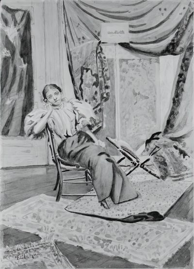 Fille sur une chaise, vers 1891 - Louis Michel Eilshemius