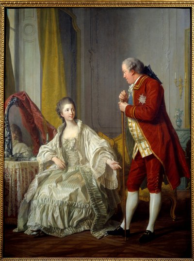 Portrait du Marquis et de la Marquise de Marigny - Louis Michel van Loo