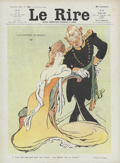 Galanterie teutonique. Illustration pour Le Rire - Louis Morin