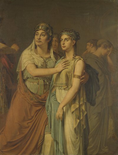 Les actrices Joanna Cornelia Ziesenis-Wattier (1762-1827) et Geertruida Jacoba Grevelink-Hilverdink (1786-1827) dans Iphigénie (1674) de Jean Racine (1639-99) - Louis Moritz