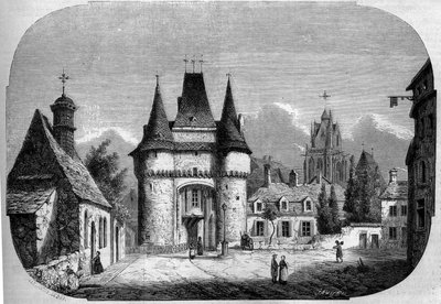 Architecture : vue de la porte Saint Julien (1460-1483), en arrière-plan, vue de l