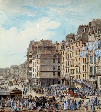 Vie maritime sur les quais du port de Paris en 1782 - Louis Nicolas de Lespinasse