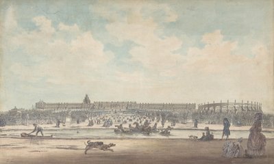 Le Château de Versailles vu des jardins - Louis Nicolas de Lespinasse