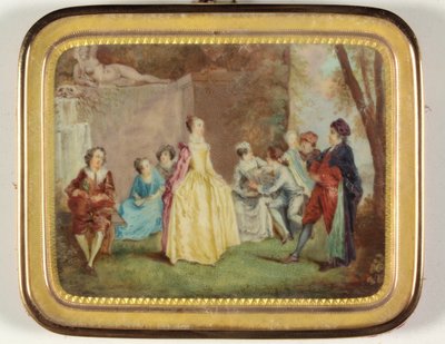 Fête Champêtre (émail) - Louis Nicolas van (manner of) Blarenberghe