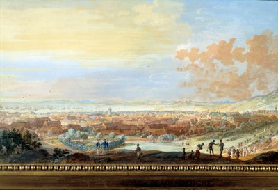 Vue de la ville du Cap français (Cap de la République) vue de la colline à Saint-Domingue (détail) - Louis Nicolas van Blarenberghe