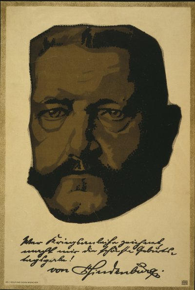 Portrait du maréchal général Paul von Hindenburg - Louis Oppenheim