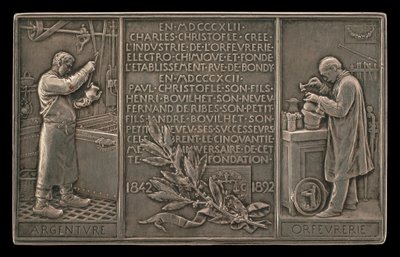 Cinquantième Anniversaire de la Compagnie Christofle, 1842-1892 [revers] - Louis Oscar Roty