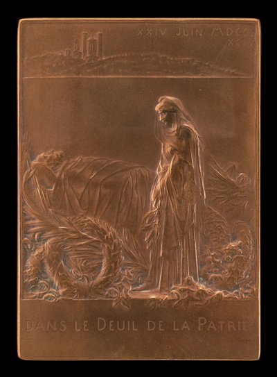La France pleurant le Président de la République [verso], 1894 - Louis Oscar Roty