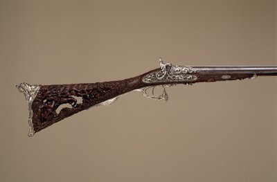 Fusil à percussion à double canon, français, Paris, daté 1854 - Louis Perrin