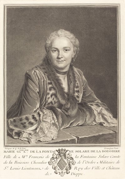 Marie Gallelise de la Fontaine - Louis Petit after Maurice Quentin de La Tour