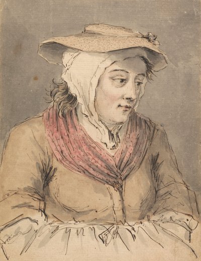 Une pêcheuse, mains sous le tablier - Louis Philippe Boitard