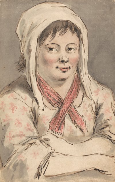 Jeune paysanne aux bras croisés - Louis Philippe Boitard