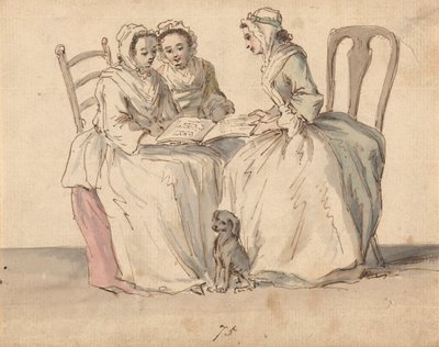 Trois dames assises - Louis Philippe Boitard