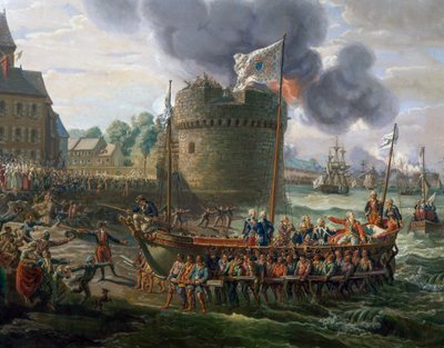 Louis XVI visitant le port de Cherbourg, 23 juin - Louis Philippe Crepin