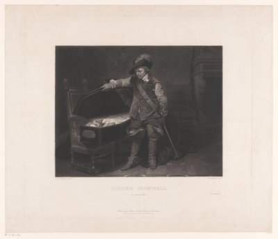 Oliver Cromwell près du cercueil de Charles Ier, roi d