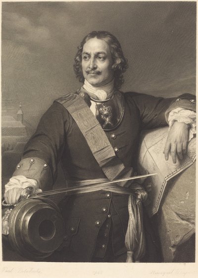 Pierre le Grand de Russie - Louis Pierre Henriquel after Paul Delaroche