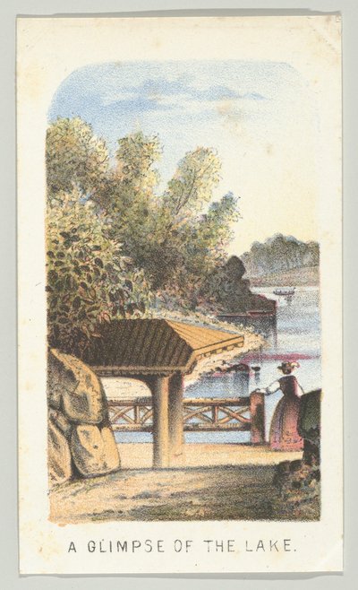 Un aperçu du lac, de la série Vues de Central Park, New York, Partie 2, 1864 - Louis Prang