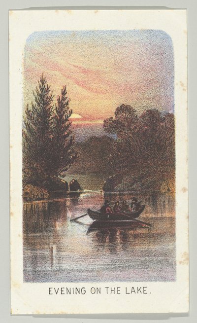 Soirée sur le lac, de la série, Vues de Central Park, New York, Partie 3, 1864 - Louis Prang