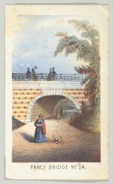 Pont fantaisie n° 14, de la série, Vues de Central Park, New York, Partie 3, 1864 - Louis Prang